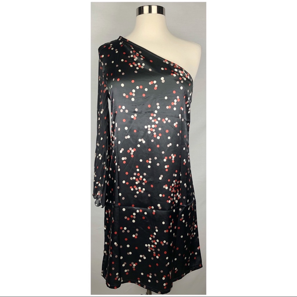 Tracy Negoshian Size S One Shoulder Chiffon Dress